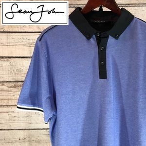 Sean John Men’s Blue w/ Black Collar Polo Shirt 👕